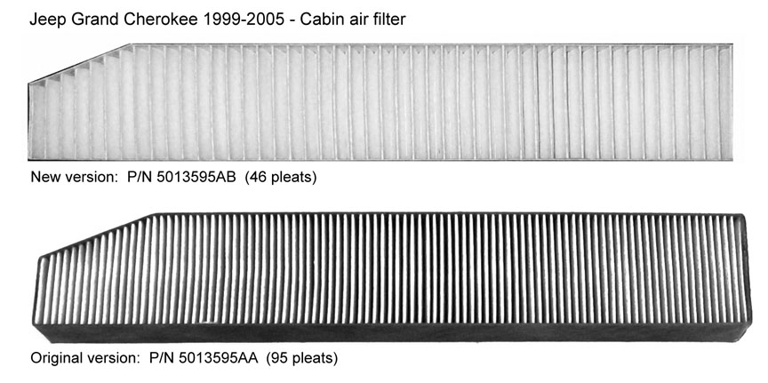 Jeep WJ Grand Cherokee Cabin Air Filter Accessory 