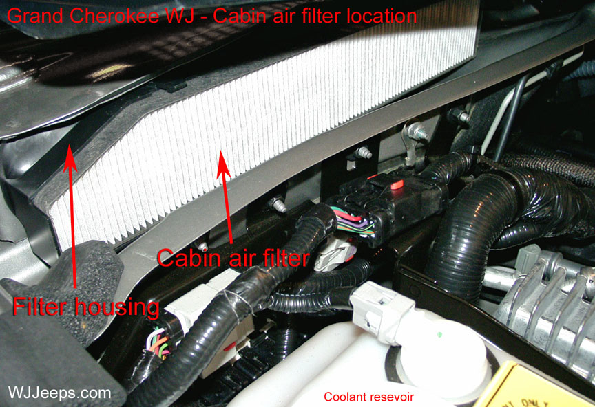 Jeep WJ Grand Cherokee Cabin Air Filter Accessory 