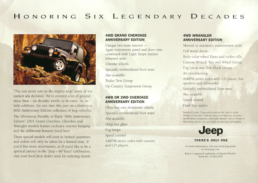 Jeep WJ Grand Cherokee 60th Anniversary Edition 