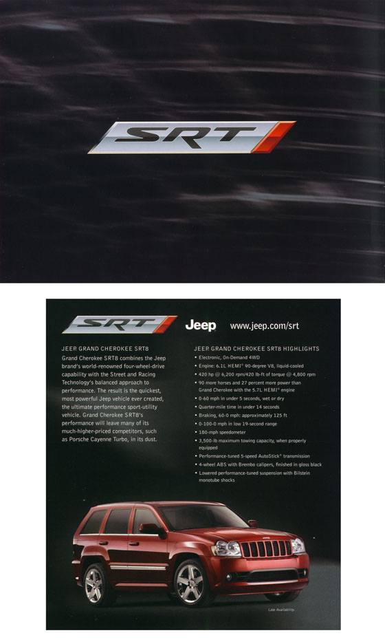 WK Grand Cherokee SRT8 Brochures and Literature 